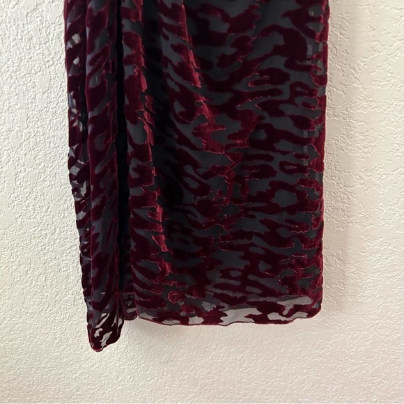 Zara Draped wine velvet mesh dress nwt women’s size XS - Picture 14 of 15